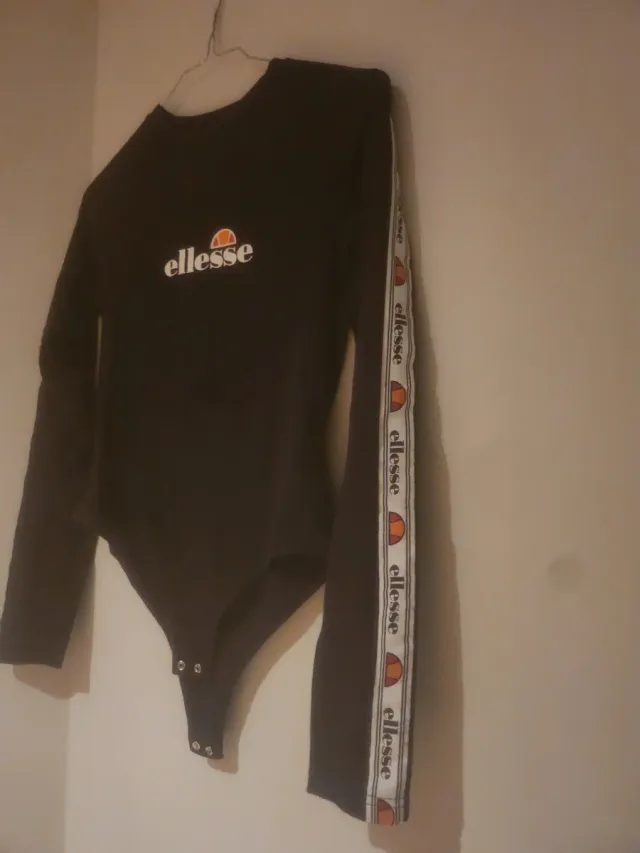 Body Ellesse negro manga larga