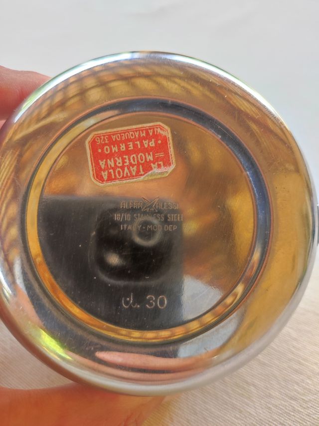 Zuccheriera Alessi in metallo argentato