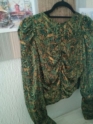 Blusa Zara Talla XS Estampada