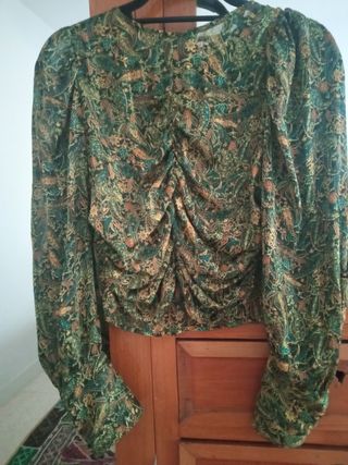 Blusa Zara Talla XS Estampada
