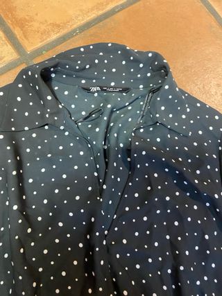 Abito chemisier a pois Zara taglia L