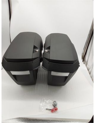 SHAD D0B23100 Maletas Laterales Moto SH23, Negro, 