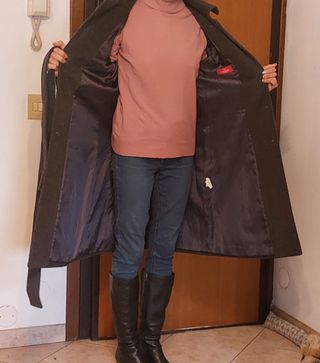 Cappotto donna stile militare lana e cashmer Combi