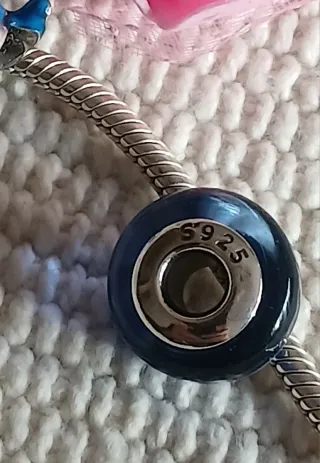 Charm Plata Azul