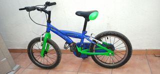 Bicicleta Infantil JL Wenti Azul y Verde