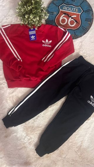 Chándal Adidas niño/niña rojo y negro