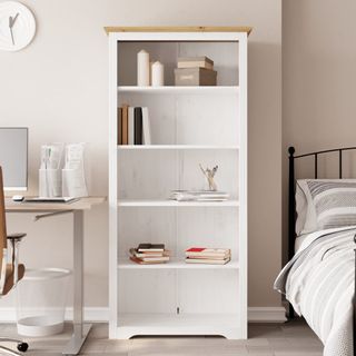 vidaXL libreria BODO 5 ripiani in legno massello di pino