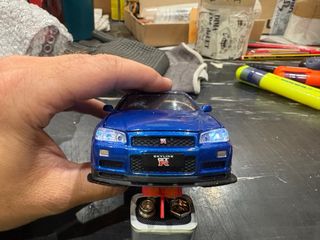 Coche Scalextric Nissan Skyline R34 Azul