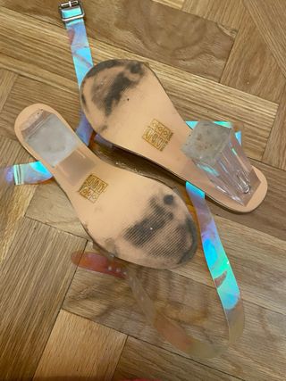 Sandalias Shein Talla 38 Doradas y Multicolor