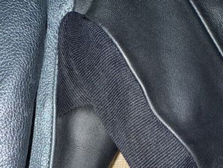 Chaqueta de piel para moto con protecciones