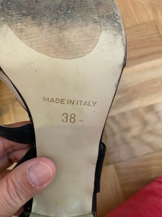 Sandalias negras gamuza Talla 38