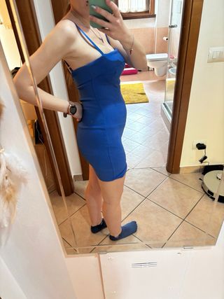 Vestito sexy blu elettrico