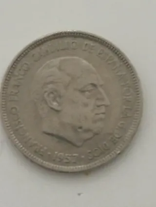 Moneda 5 Pesetas 1957 Francisco Franco