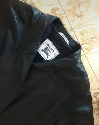 Abrigo Piel  Vintage oversize Burberry Talla 44