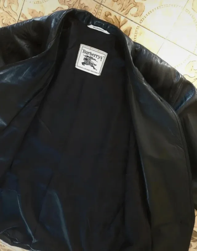 Abrigo Piel  Vintage oversize Burberry Talla 44