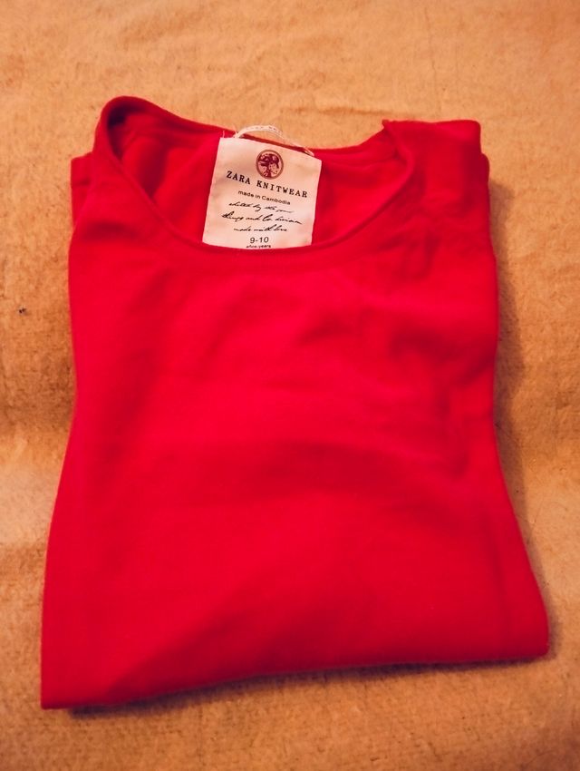Camiseta Zara Lana Niña 9-10 Años