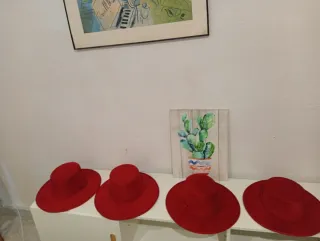 8 Sombreros Rojos mejicanos originales sin estrena