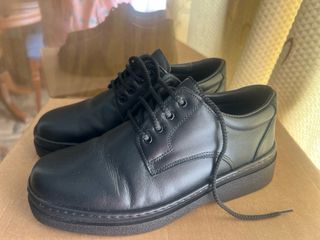 Zapatos planos negros de cordones mujer