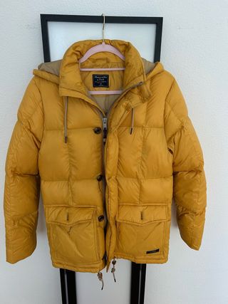 Anorak plumífero Abercrombie & Fitch amarillo XS