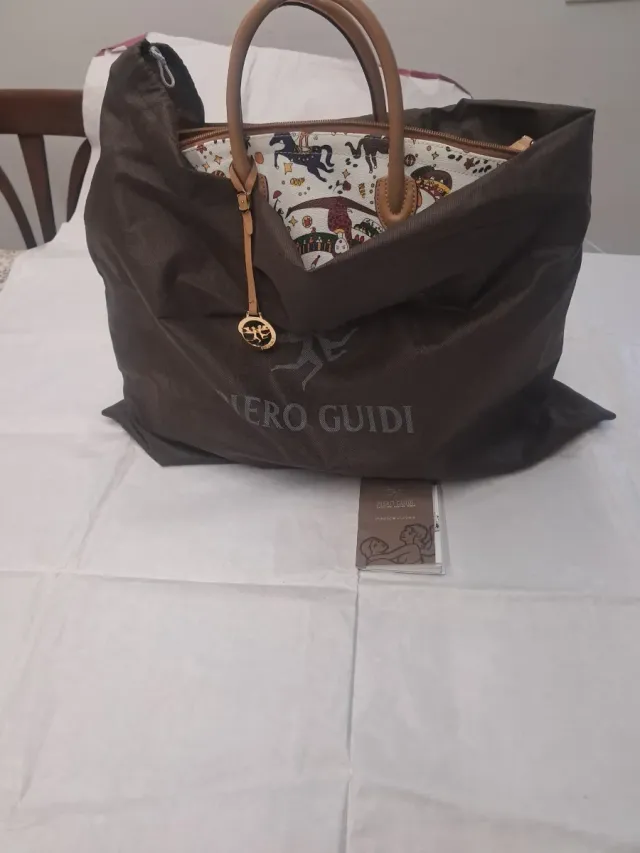Borsa grande Piero Guidi multicolor