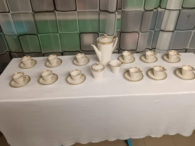 Servizio Caffè Porcellane oro e bianco