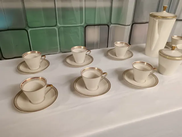 Servizio Caffè Porcellane oro e bianco