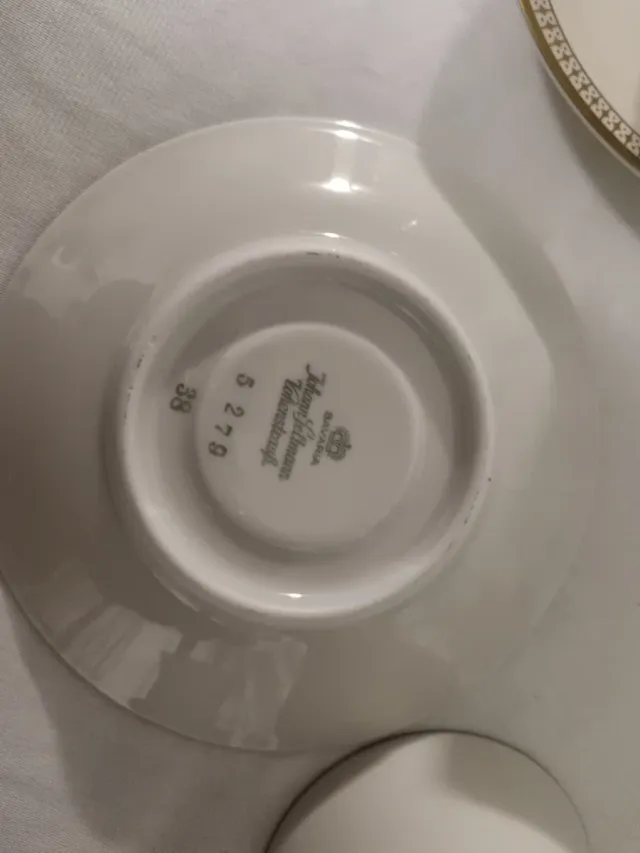 Servizio Caffè Porcellane oro e bianco