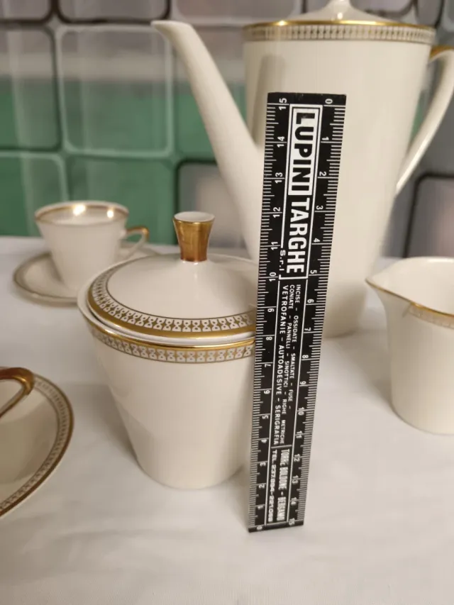 Servizio Caffè Porcellane oro e bianco