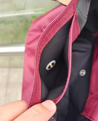 Bolso Longchamp Mediano Rojo y Marrón