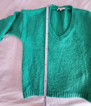 Jersey Morgan verde con botones joya