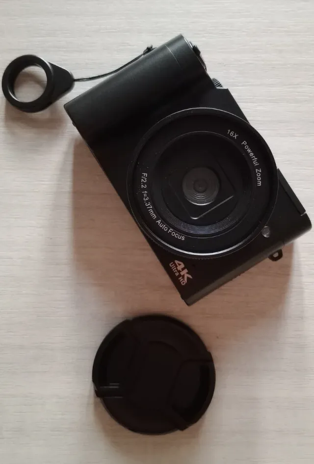 Fotocamera Digitale Nera 16x Zoom 4K