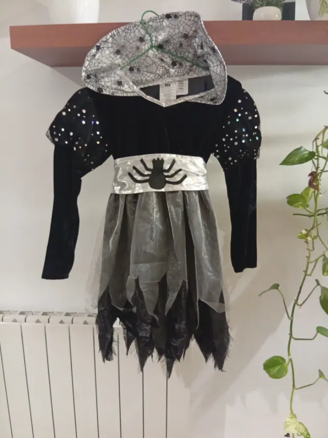 Disfraz Halloween Niña Araña Talla 7-9 años