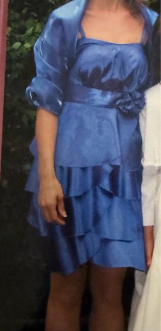 Vestido cóctel corto azul