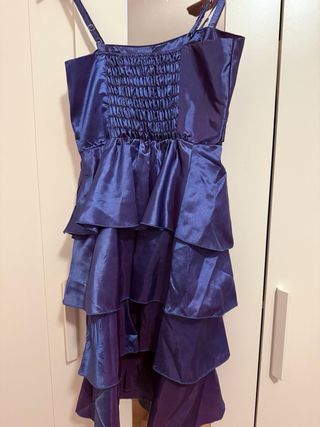 Vestido cóctel corto azul