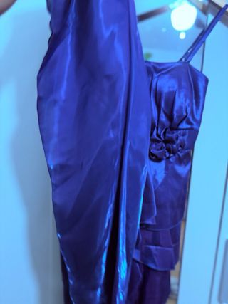 Vestido cóctel corto azul