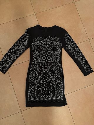 Vestito nero con strass