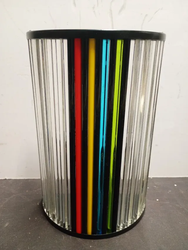 Applique da parete multicolore in vetro e plastica