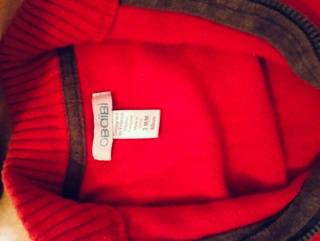 Chaquetita lana bebé 3 meses Obaibi