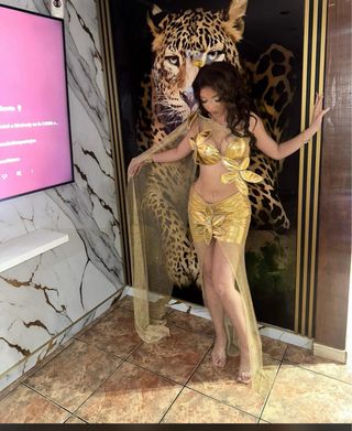 Vestido de fiesta dorado