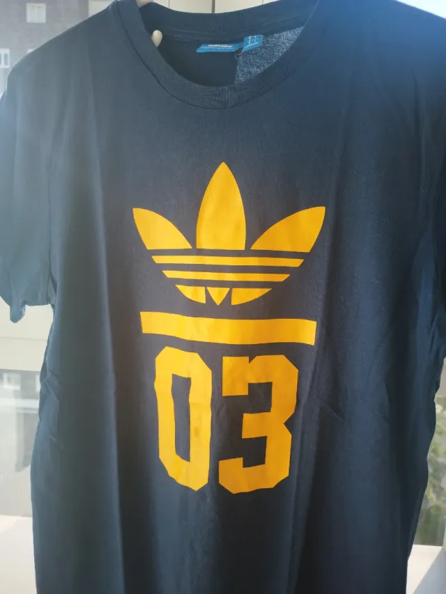 Camiseta Adidas Trefoil 03 Talla M Azul/Amarillo