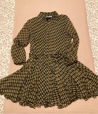 Vestido Zara estampado marrón