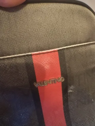 Bolso bandolera Valentino gris y rojo