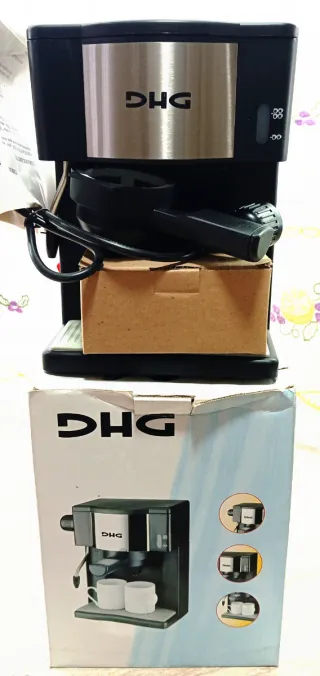 Cafetera DHG Negra y Plateada