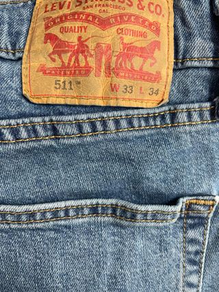 Levi's 511 W33 L34 Jeans Azules
