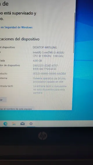 Portátil HP Negro