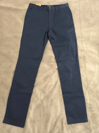 Pantalones Chinos Mujer Azul