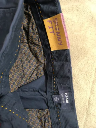 Pantalones Chinos Mujer Azul