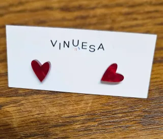 Pendientes Corazón Rojo Vinuesa