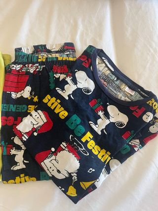 Lote camisetas manga larga y pijama navideño