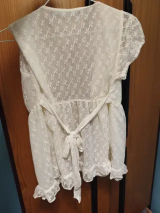 Blusa Marca  Zara España Color   Crema